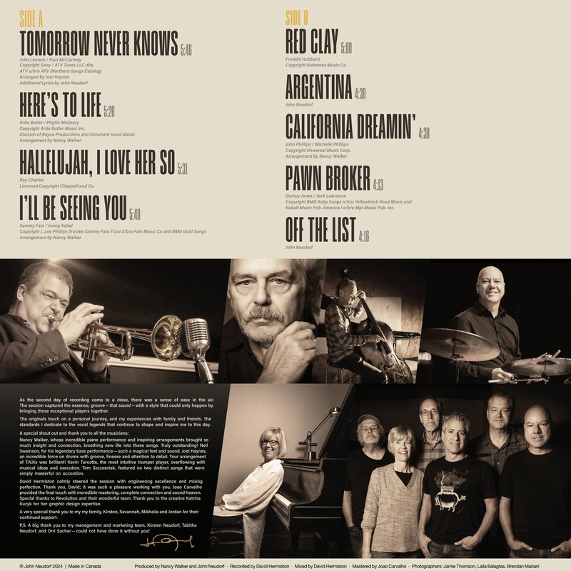 Here's To Life back cover with track listing and band photos
